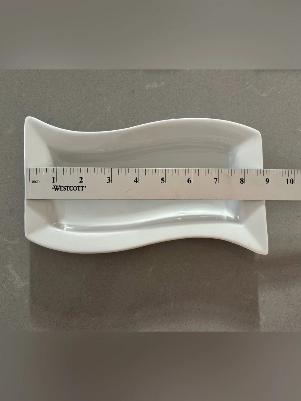 set of 4 Pier 1 Wavy white porcelain serving dishes